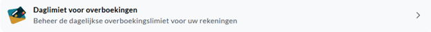 Daglimiet voor overboekingen